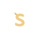 Pingente Letra S Dourado 15mm