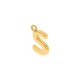 Pingente Letra S Dourado 15mm