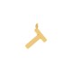 Pingente Letra T Dourado 15mm