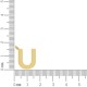 Pingente Letra U Dourado 15mm