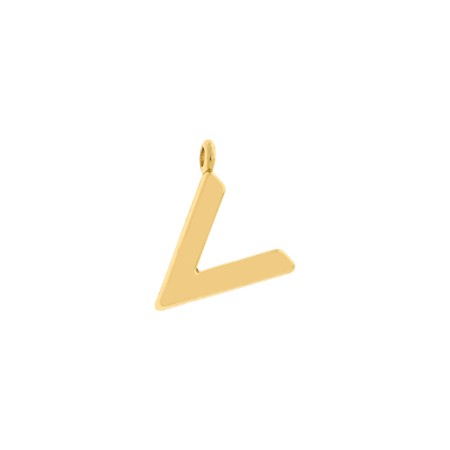 Pingente Letra V Dourado 15mm