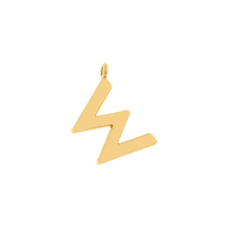 Pingente Letra W Dourado 15mm