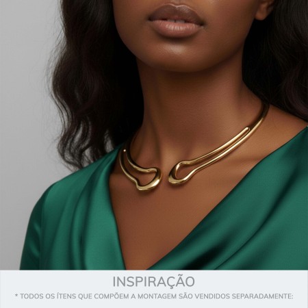 Colar Maximalista Ouro 148mm