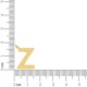 Pingente Letra Z Dourado 15mm