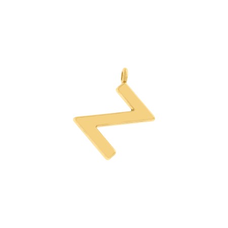 Pingente Letra Z Dourado 15mm
