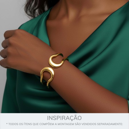 Bracelete Maxi Dourado 68mm