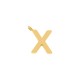 Pingente Letra X Dourado 15mm