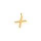 Pingente Letra X Dourado 15mm