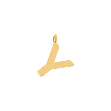 Pingente Letra Y Dourado 15mm