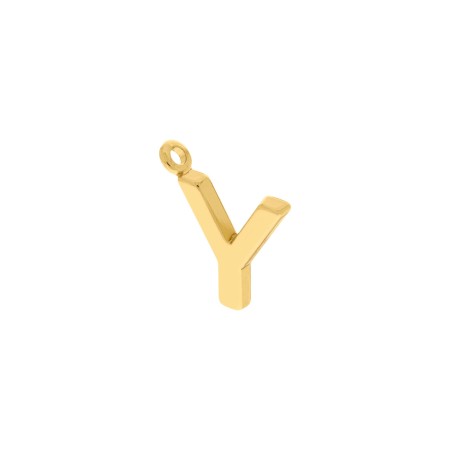 Pingente Letra Y Dourado 15mm