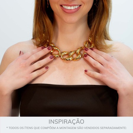 Bridão Escamado Ouro 72mm