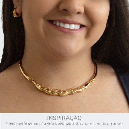 Colar Dourado Estelar 150mm
