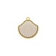 Pingente Concha do Mar Dourado com Off White 28mm