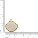 Pingente Concha do Mar Dourado com Off White 28mm