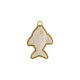 Pingente Peixe Dourado com Off White 32mm