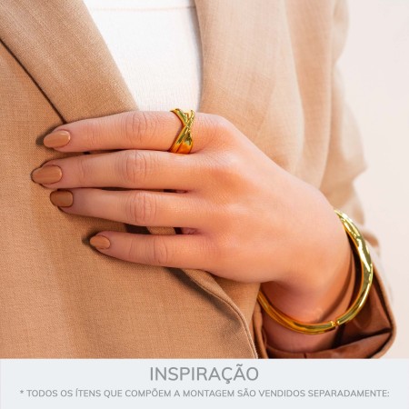 Anel Dourado Ritmo N° 21