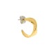 Brinco Dourado Ritmo 22mm