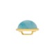 Passador Redondo Dourado com Azul Turquesa 39mm
