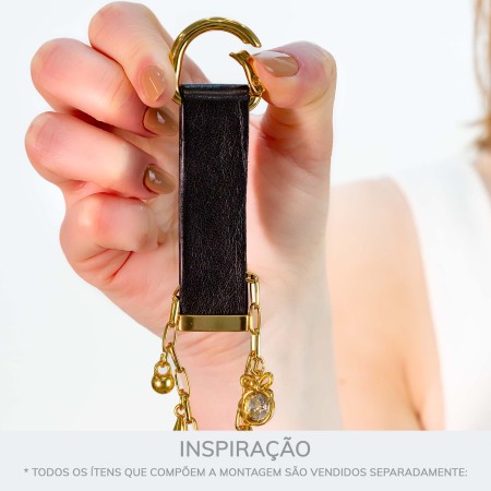 Meia Argola Articulada Dourada 20mm