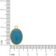 Pingente Ouro com Pedra Azul 23mm
