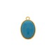 Pingente Ouro com Pedra Azul 23mm