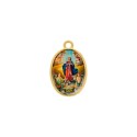 Pingente Medalha Nossa Senhora Desatadora de Nos Dourado 23mm