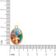Pingente Medalha Sagrada Família Dourado 23mm