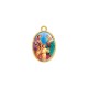 Pingente Medalha Sagrada Família Dourado 23mm