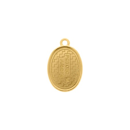 Pingente Medalha Lisa Dourado 23mm