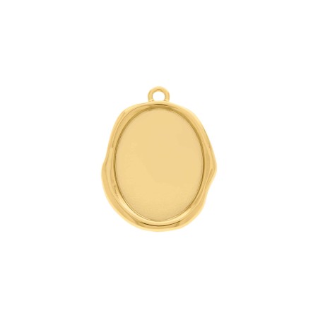 Pingente Medalha Dourado para personalizar 35mm