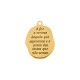 Pingente Medalha Dourado para personalizar 35mm