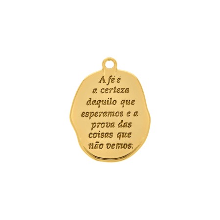 Pingente Medalha Dourado para personalizar 35mm