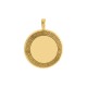 Pingente Medalha Clássica Dourada 40mm