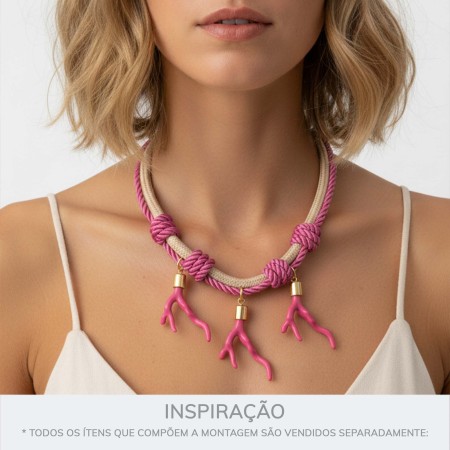 Pingente Coral Pink 43mm