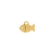 Pingente Peixe Ouro com Strass 10mm