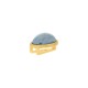 Passador Oval Dourado com Azul 16mm