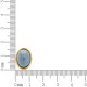 Passador Oval Dourado com Azul 16mm