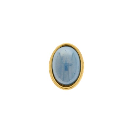 Passador Oval Dourado com Azul 16mm