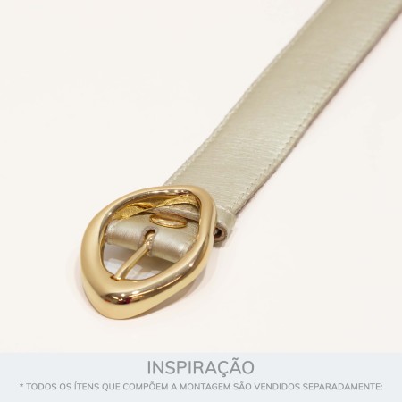 Fivela Feminina para Cinto Dourada 30mm