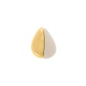 Brinco Gota Dourado com Off White 21mm