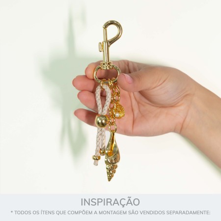 Mosquetão Dourado 60mm pra tiras de 20mm