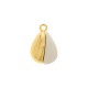 Pingente Gota Dourado com Off White 24mm