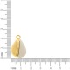 Pingente Gota Dourado com Off White 24mm