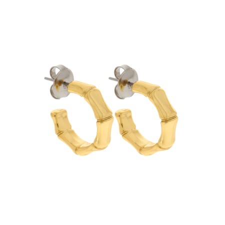 Brinco Dourado Bambu 21mm