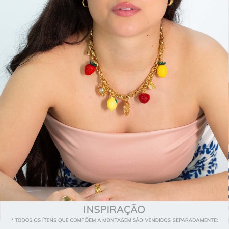 Pingente Limão Siciliano em Acrílico 30mm