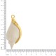 Pingente Concha Dourada com Off White 71mm