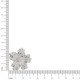 Brinco Flor Prateado 34mm