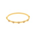 Bracelete Dourado Shine com Rosa 68mm