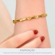 Bracelete Dourado Shine com Rosa 68mm