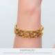 Bracelete Dourado Shine com Verde 68mm